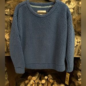 MUKLUKS Super Soft Blue Crew Neck Sweater Sz M BNWT